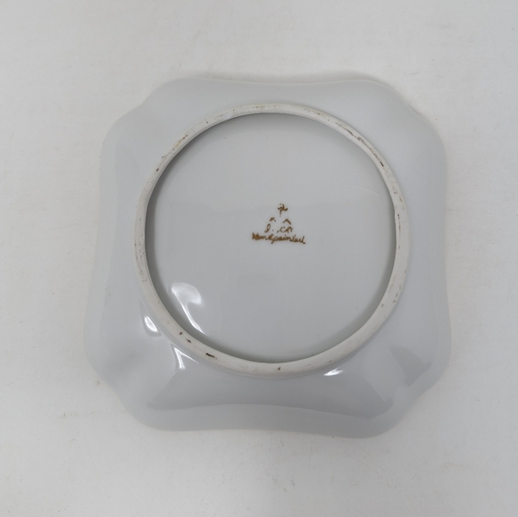 Vintage hand painted square dish from ISCO JAPAN. Yellow and gold - Picture 6 of 6